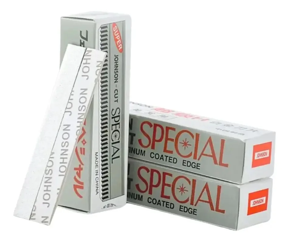 100 Lâminas Johnson Special Para Cortes De Cabelo Pro