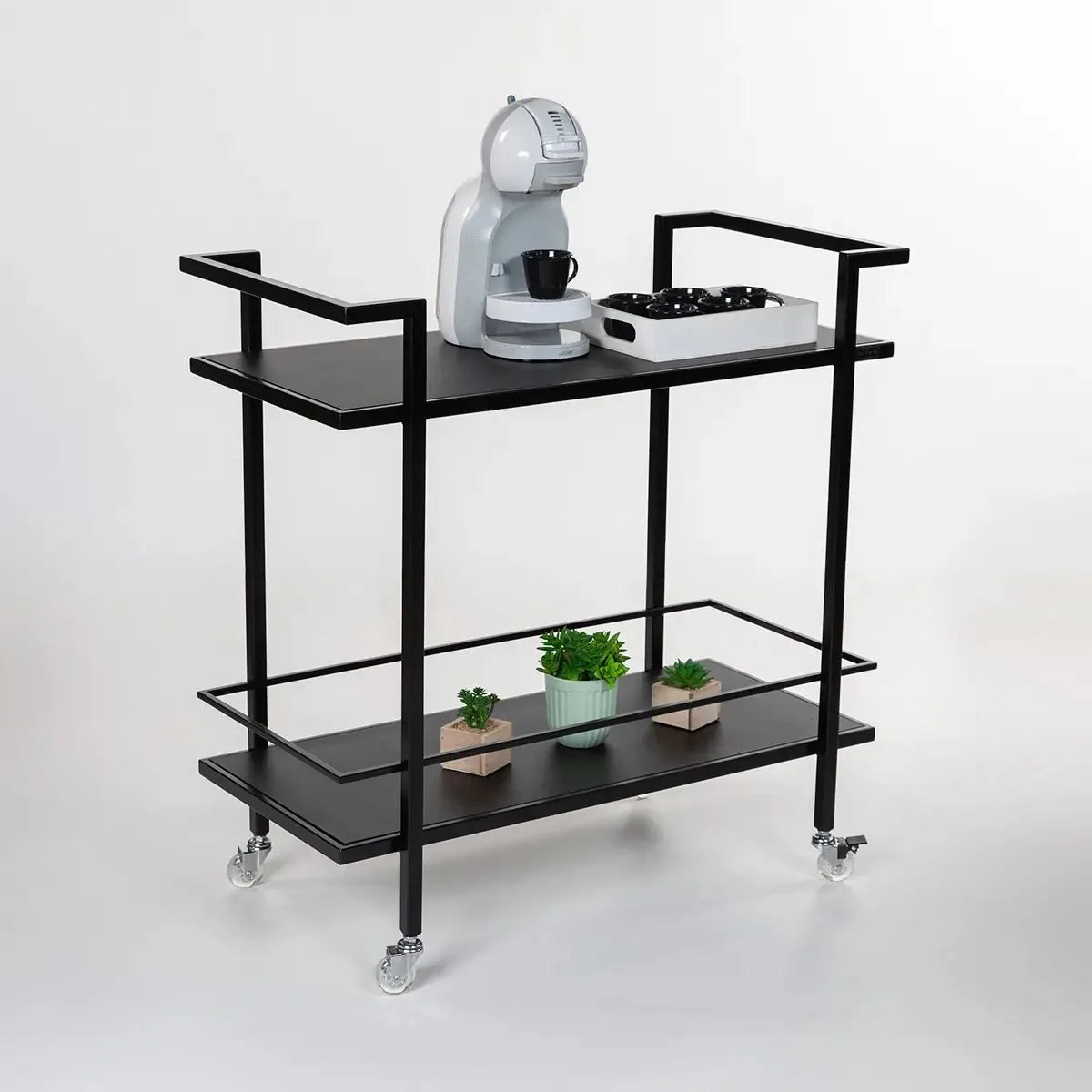 Barzinho Industrial Robusto Prateleiras Mdf Rodinhas C/trava
