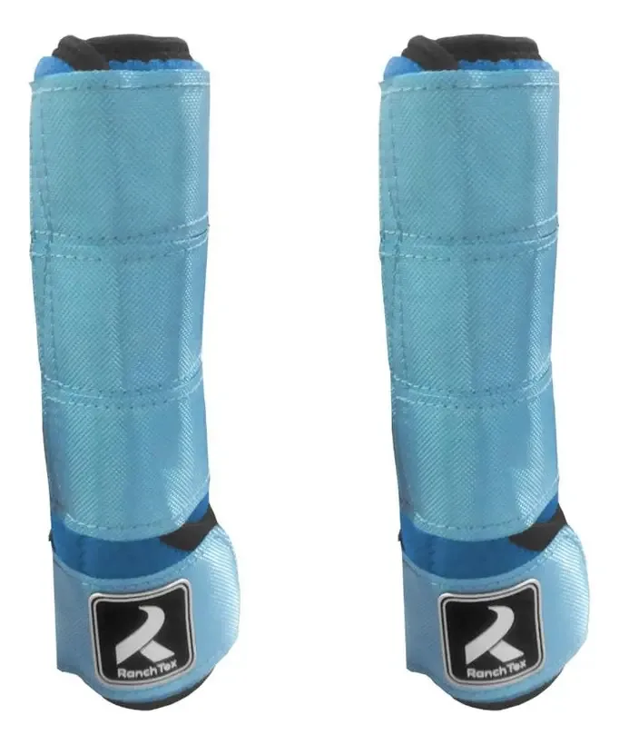 Caneleira Cavalo Proteção Azul Claro - Par Neoprene