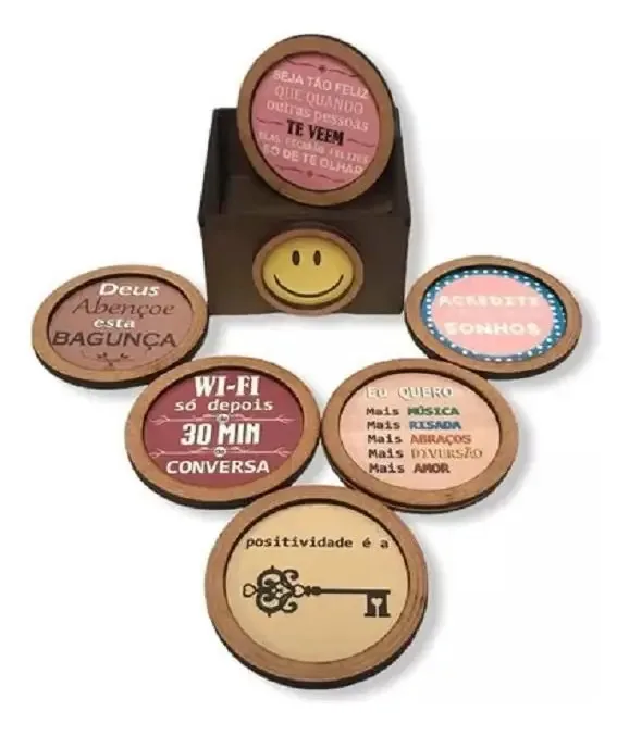 Porta Copos Bolacha Mdf Personalizados