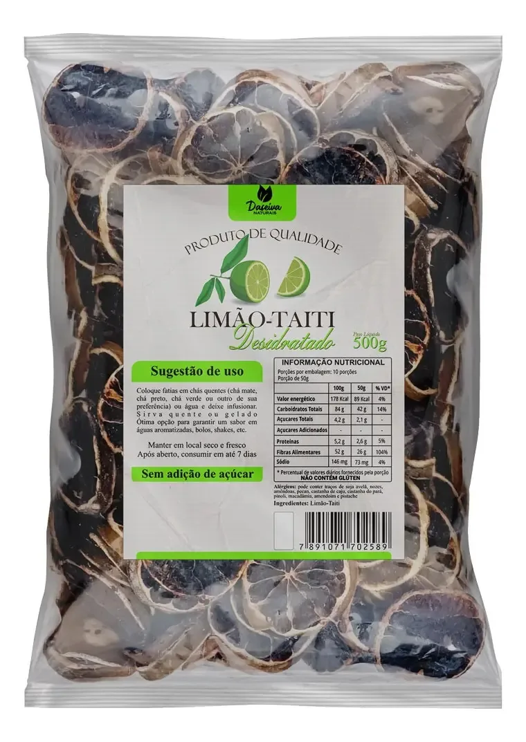 Limão-taiti Desidratado 500g Drinks Chás e Receitas