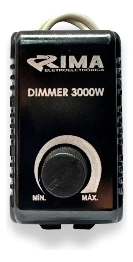 Dimmer Rotativo 3000W Bivolt para Motores e Lâmpadas Halógenas