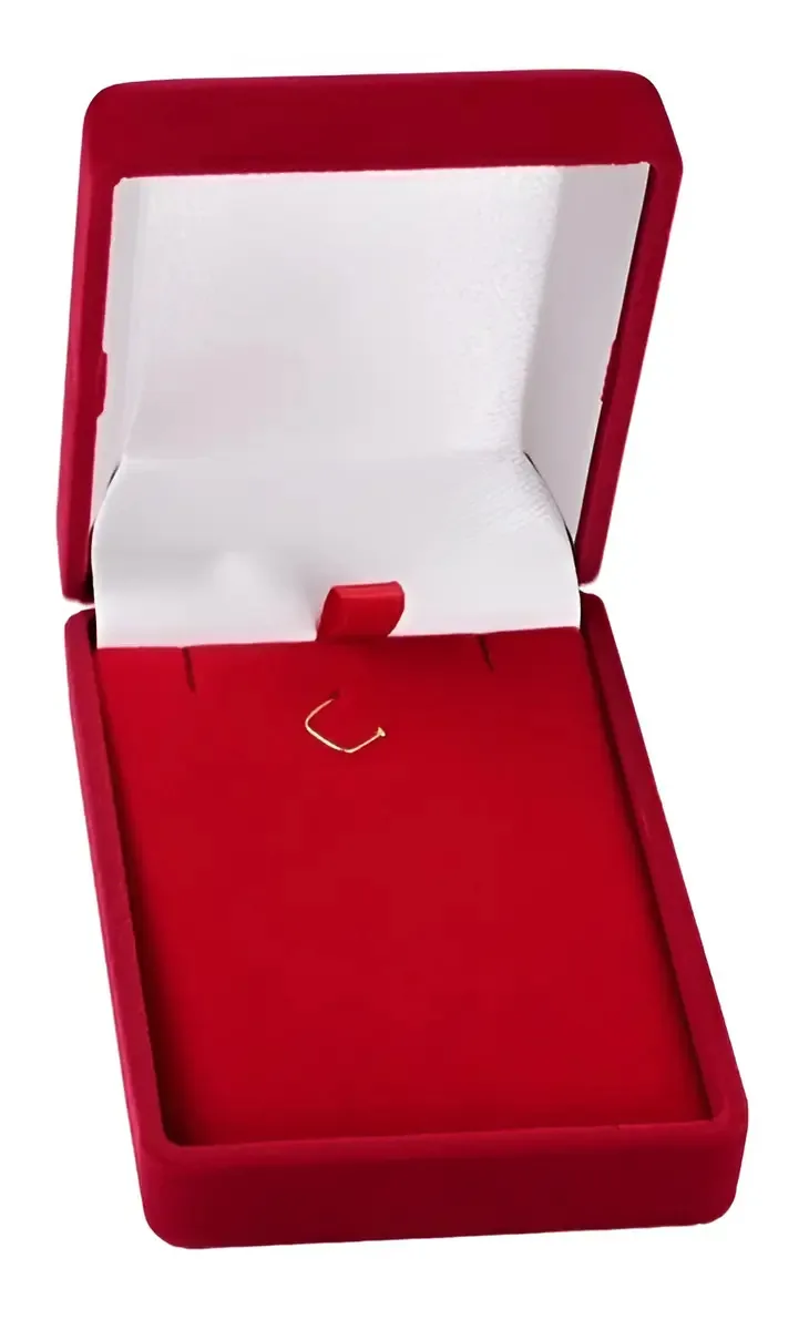 Estojo Veludo LUCATI Vermelho para Jóias e Presentes Kit 40 Peças