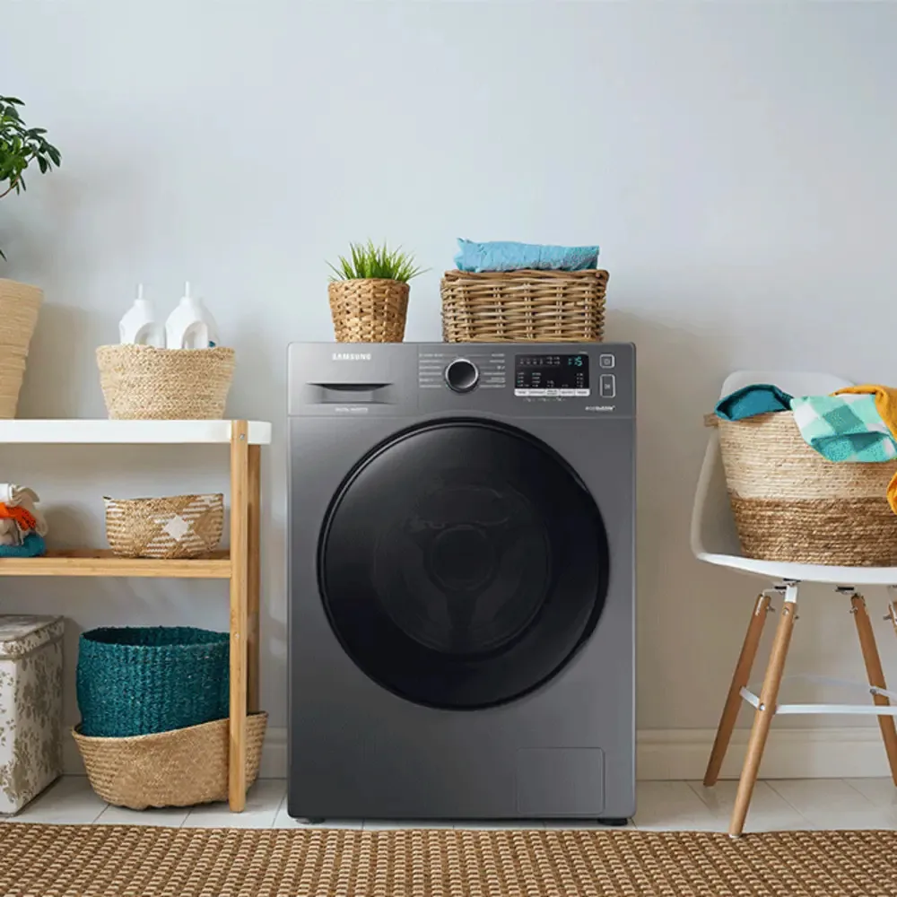 Lava E Seca Samsung 11kg De Lavagem E 7kg De Secagem Com Tecnologia Ecobubble, Motor Digital Inverter, Ciclo Rápido 15 Min, Vapor Steam E Design Inox Look Wd11a4453bx