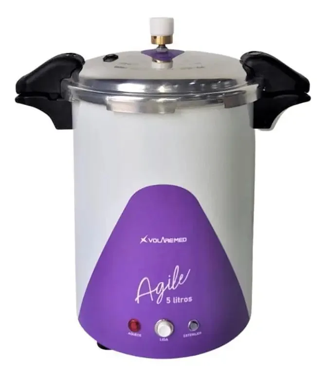 Autoclave Vertical Analógica 05 Litros Roxa - Volaremed