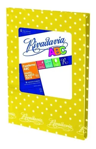 Caderno Abc Rivadavia 50 Fls Poás Amarelo Raios 19x23,5cm
