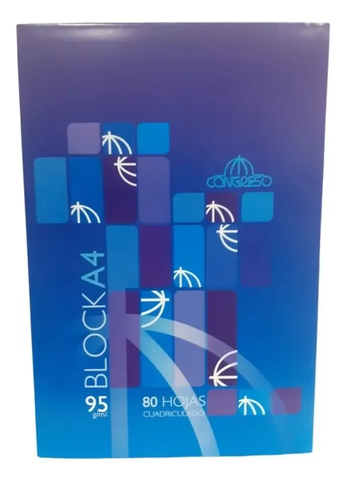 Bloco de folhas A4 Conference X80, folhas quadradas 95g
