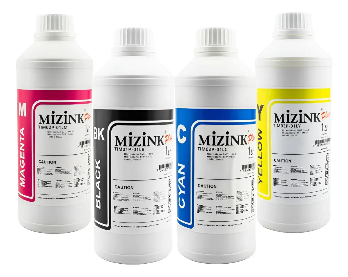 4 Litros De Tinta Sublimática Mizink Para Impressoras Epson Cmyk
