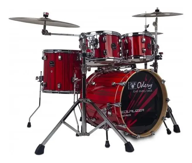 Bateria Odery Equalizer Red 2 Meses Uso Pratos E Ferragens