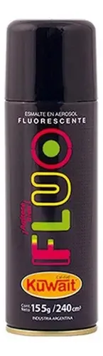 Pintura em spray fluorescente Kuwait Fluo Coating 440cc Pintumm Color Yellow