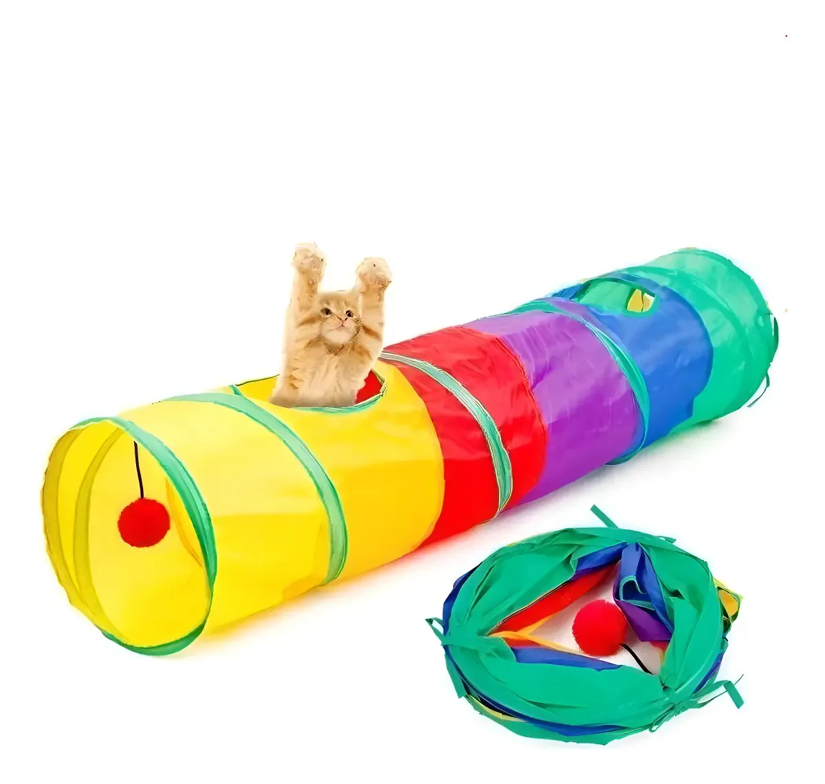 Túnel Interativo Para Gatos E Coelhos Groupx Commerce 1,20m