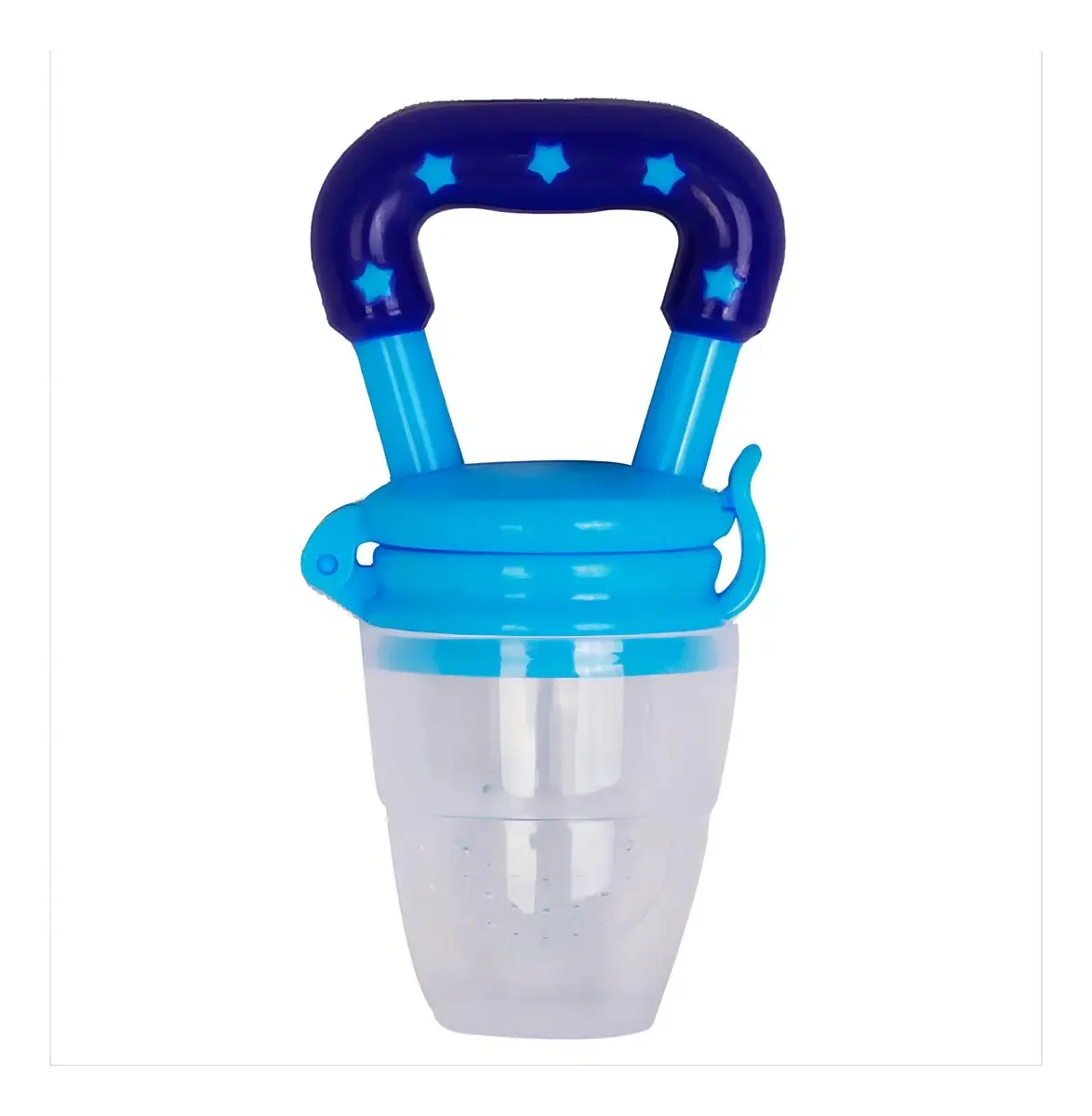 Chupeta Alimentadora Silicone Sem BPA Art Baby Azul Para Frutas Bebê 0-24 Meses