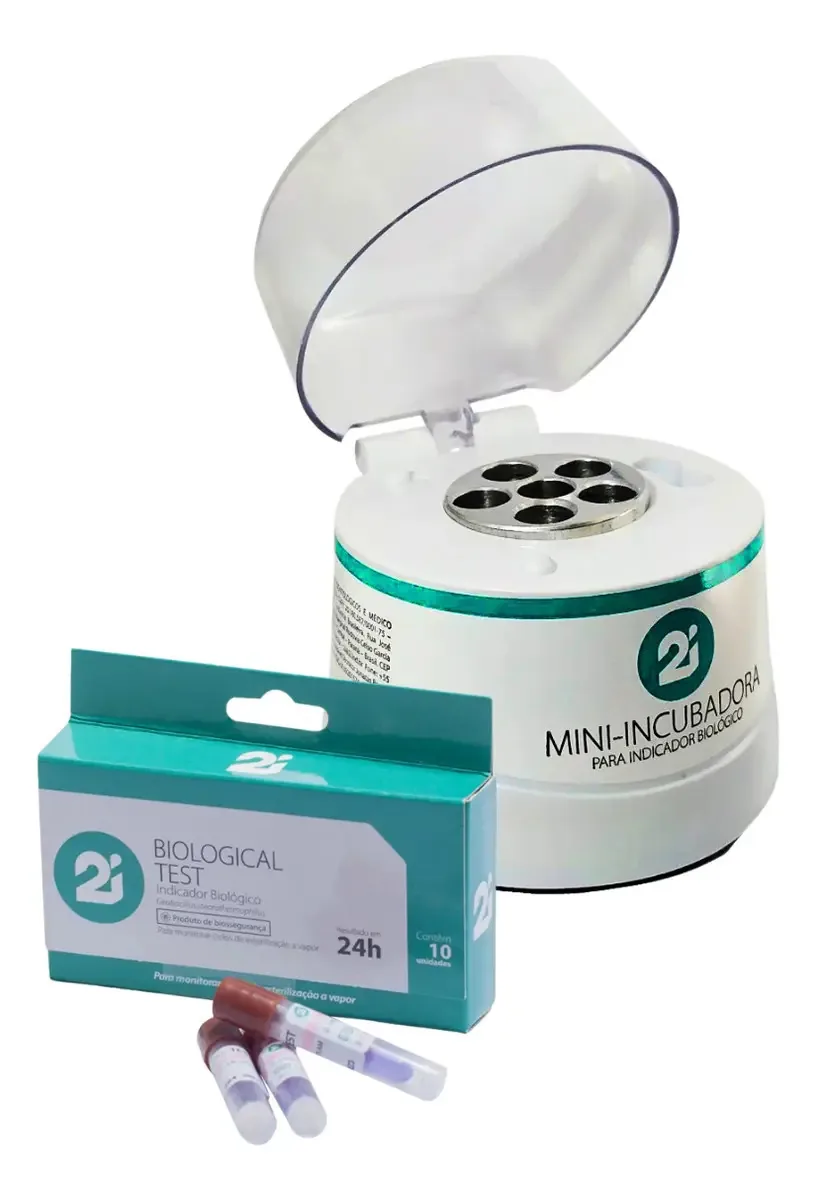 Mini Incubadora Autoclave 2I + 10 Indicadores Biológicos Bivolt