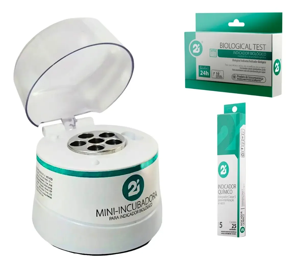 Mini Incubadora + Indicador Biológico E Integrador Químico