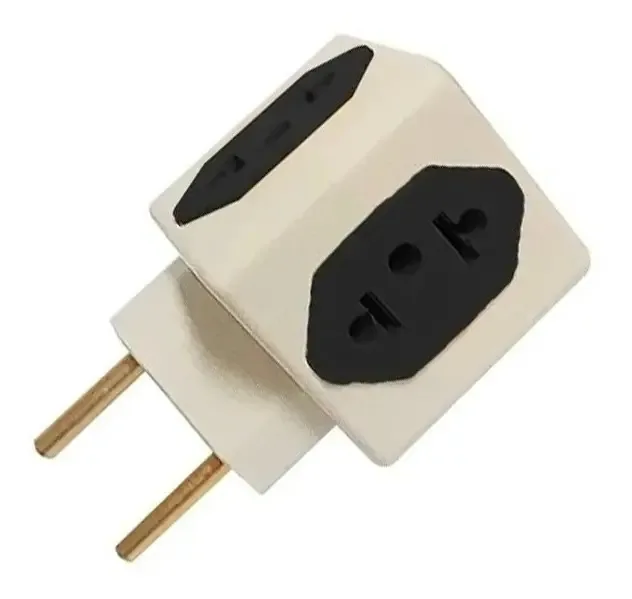 Kit Com 03 Benjamim Adaptador Tomada Plug 04 Entradas