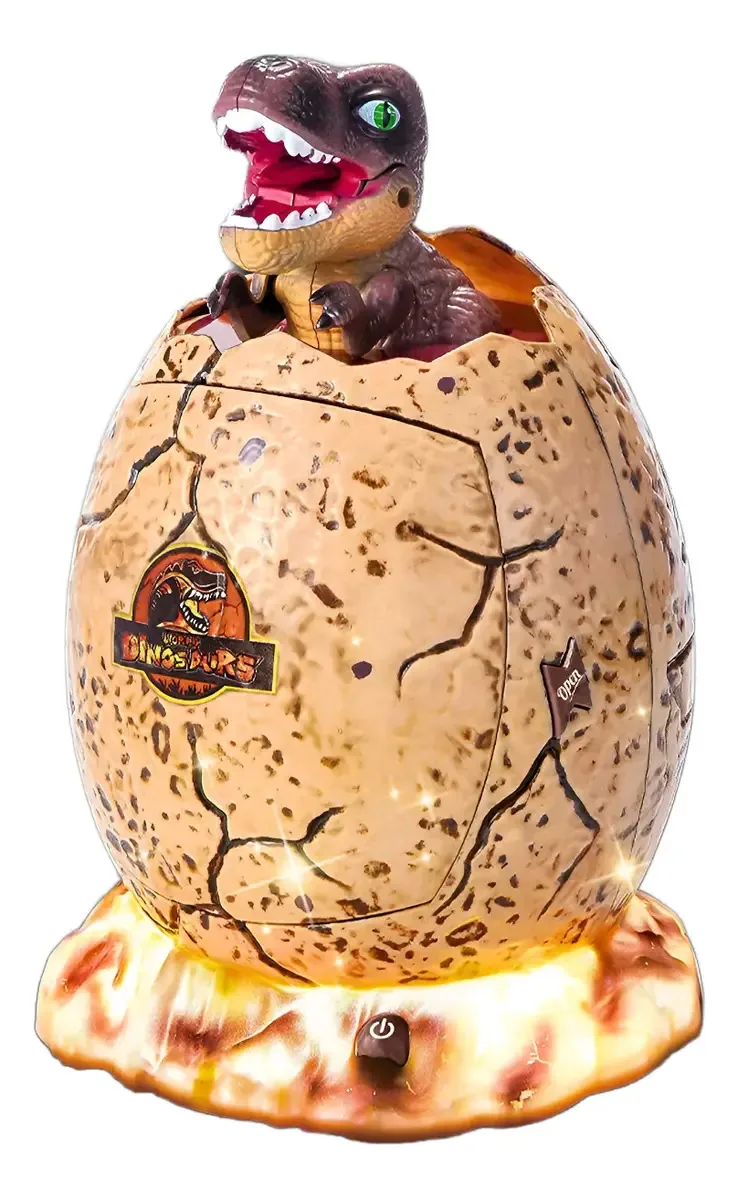 Cofrinho Dinossauro Arca Interativo C Senha Luminária Brinquedo Marrom