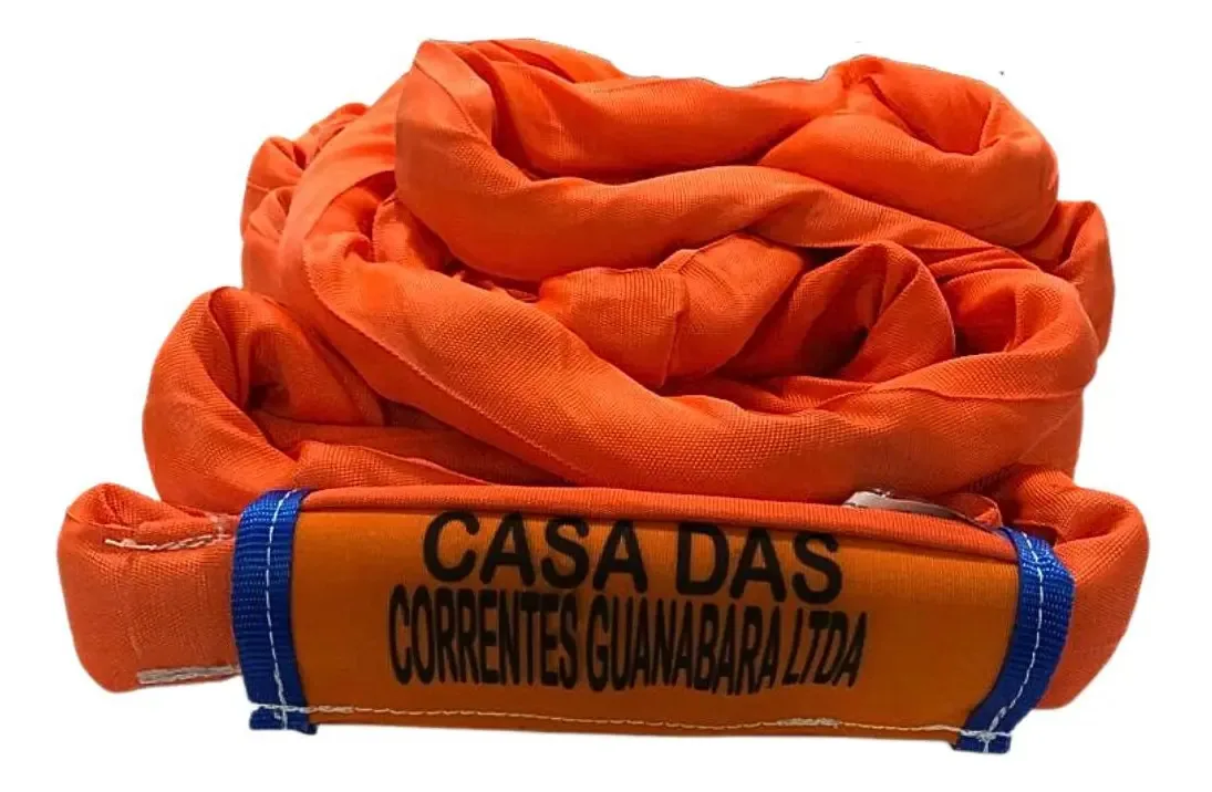 Cinta Tubular Anel Elevação De Cargas 10t 10m Laranja