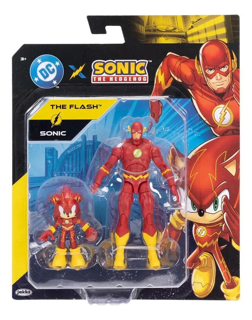 Kit com 2 Bonecos Articulados do Sonic e Flash – Figuras de Ação da DC Comics