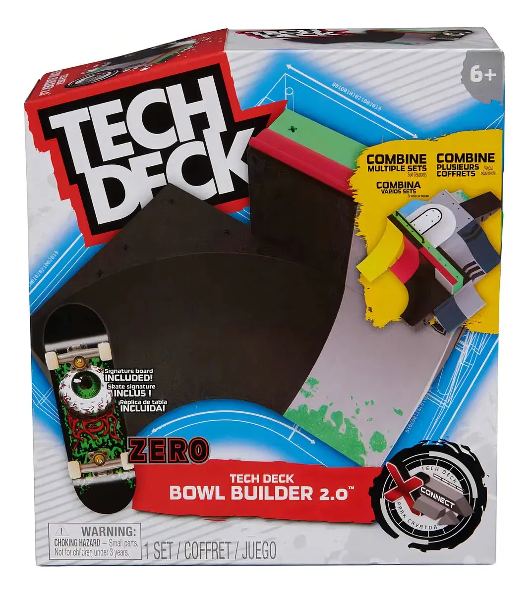 Pista Bowl Builder 2.0 + Skate De Dedo Zero - Tech Deck
