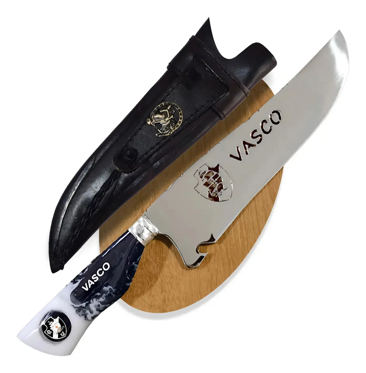 Faca Artesanal Vasco 9" Aço Inox Churrasco Personalizada