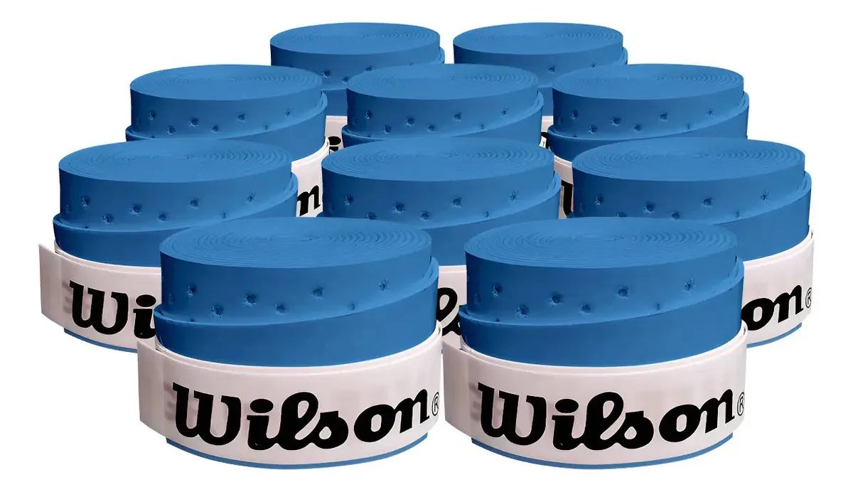 10 Over Grip Wilson Padel Tênis Beachtennis Badminton Cor Azul