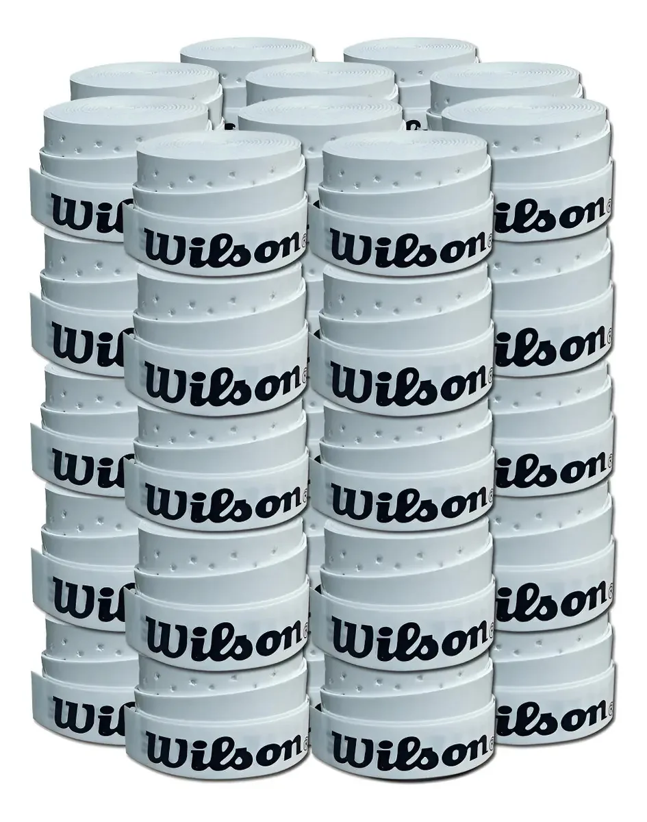 50 Overgrip Wilson Beach Tennis Padel Badminton Pickleball Cor 50 Branco