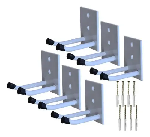 6 Suporte Para Vassouras Rodos De Parede Organizador 7cm
