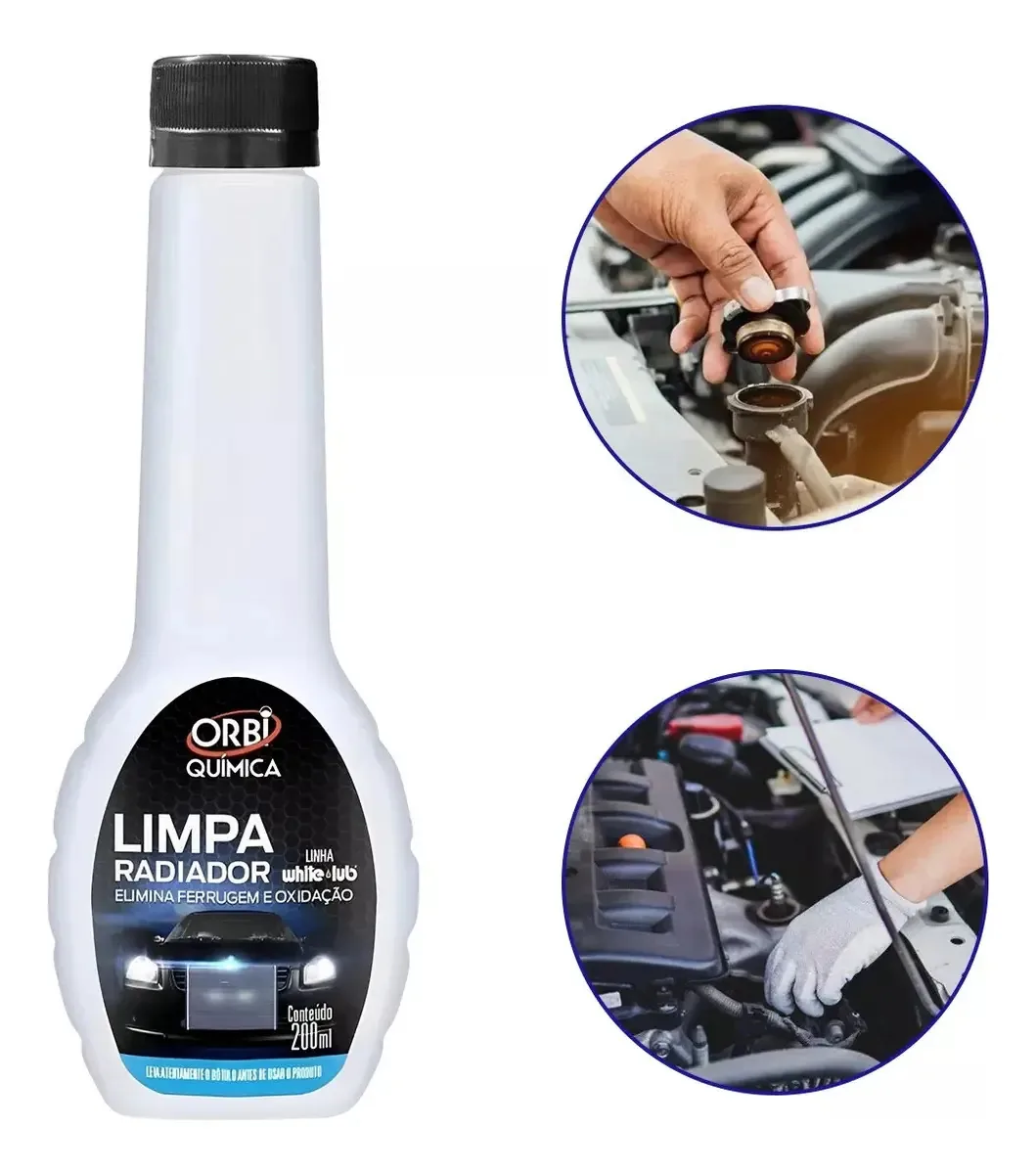 Limpa Radiador 200ml Orbi Química Remove Ferrugem e Oxidação