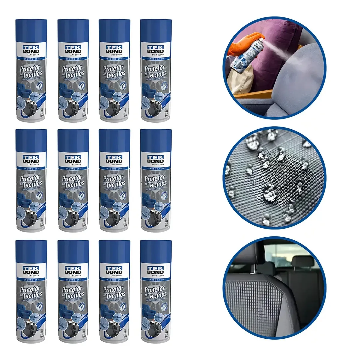 12 Und Tek Bond Protetor De Tecidos Tekbond 400ml/230g