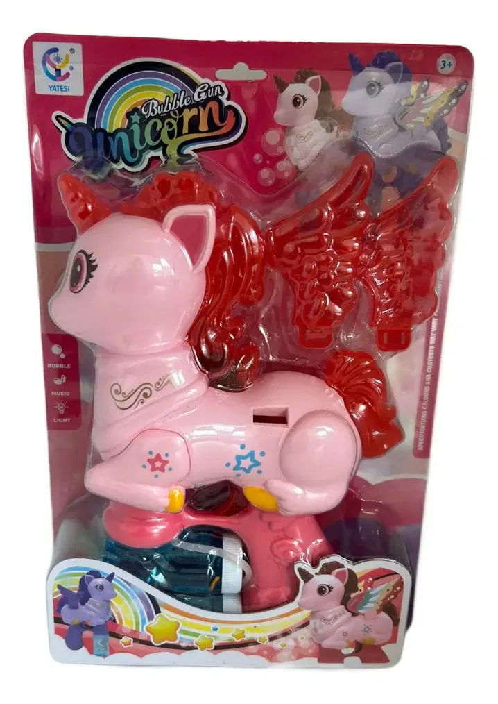 Bubble Unicorn com luz e som rosa