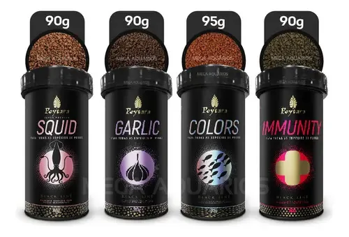 Combo Experimento 4 Rações Suplementos Peixes Poytara Squid