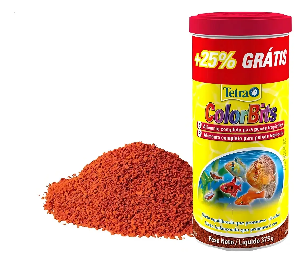 Ração Peixes Tropicais Tetra Colorbits 375g Dieta Balanceada