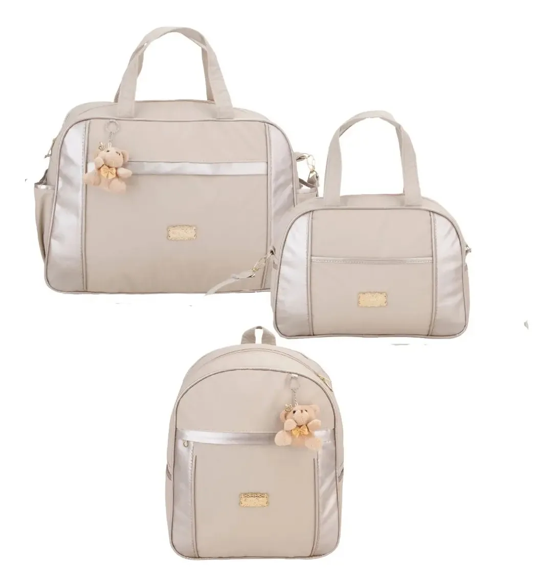 Kit Bolsa Maternidade Completo Baby Sunshine 4 Bege