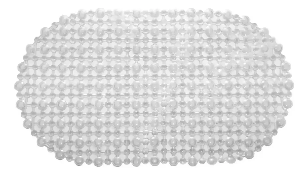 Tapete Para Banheiro Com Ventosas Oval Transparente 68 X 38
