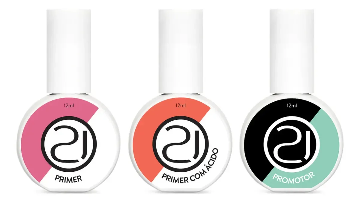 Primer Nails 21 Com Ácido Promotor Blindagem Preparação