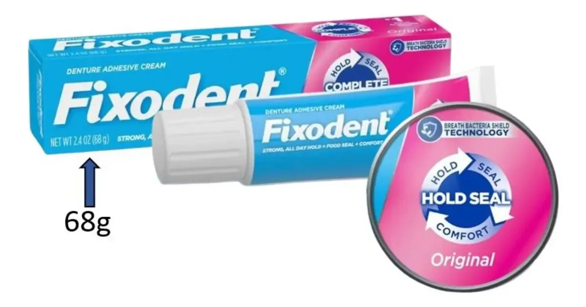 Fixador De Prótese Fixodent 68g