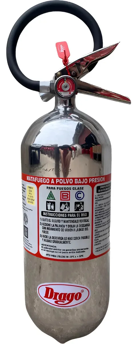 Extintor Drago Alumínio Polido Pó Abc 5kg