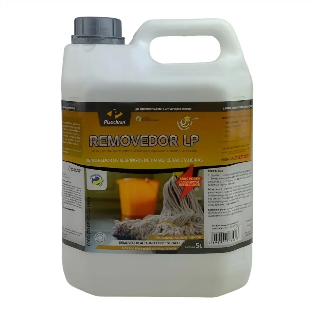 Removedor De Respingo De Tinta Ceras E Sujeira 5l Pisoclean