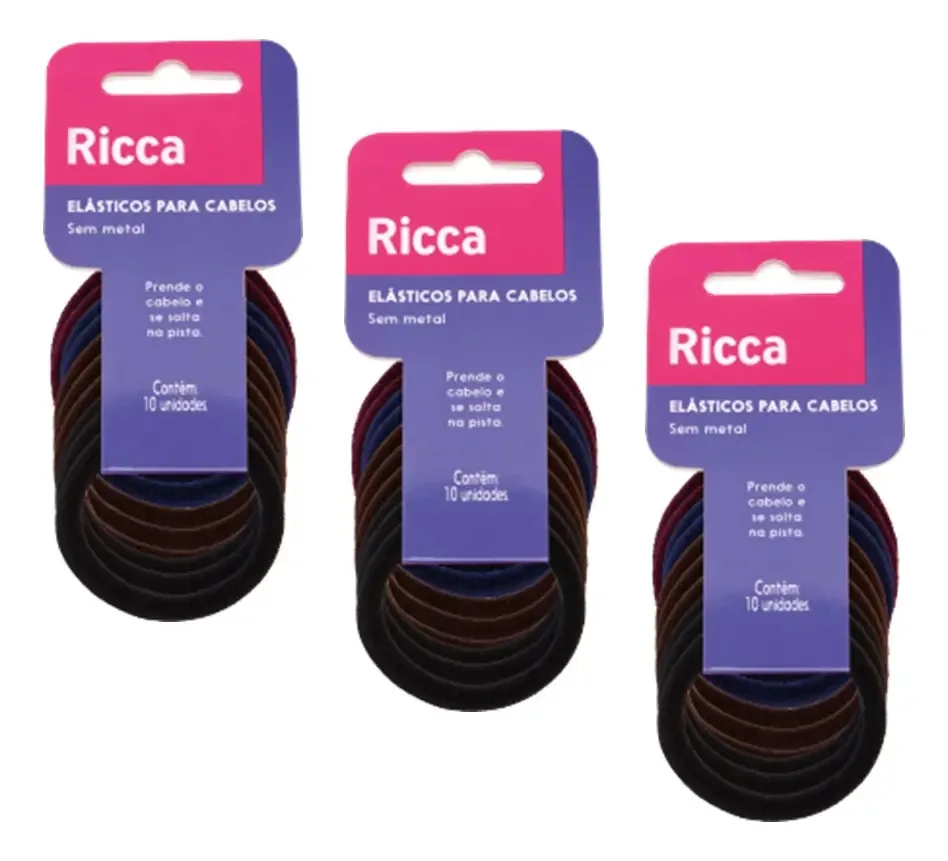 Kit 30 Elásticos Cabelo Prendedor Lacinho Sem Metal M Ricca