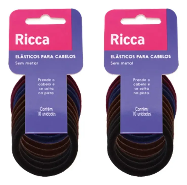 Kit 20 Elásticos Cabelo Prendedor Lacinho Sem Metal M Ricca