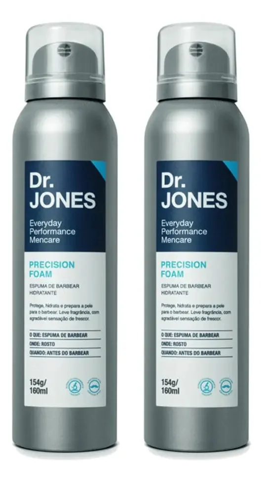 Kit 2 Espumas De Barbear Precision Foam Dr Jones 160ml
