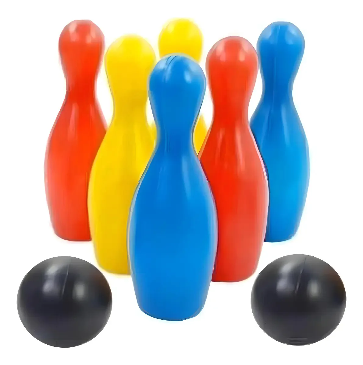 Jogo de Boliche Infantil CS Imports 6 Pinos 2 Bolas Plástico