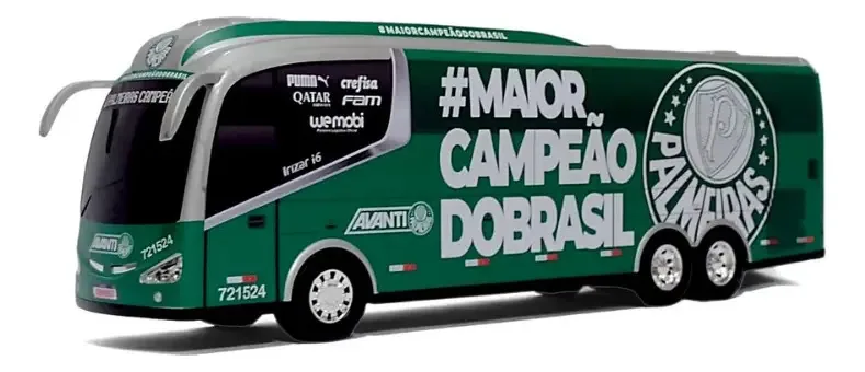 Miniatura Ônibus Palmeiras Campeão Supercopa Grande 48cm
