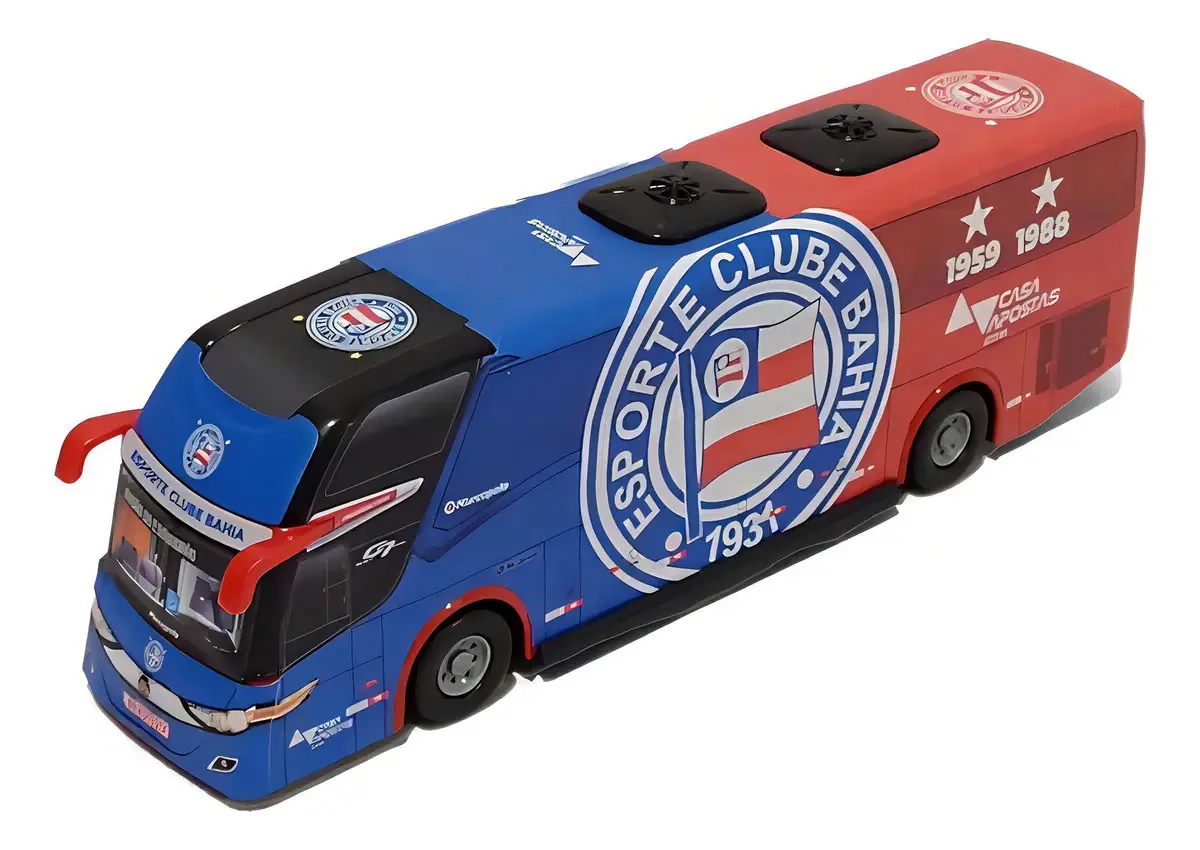 Miniatura Ônibus Esporte Clube Bahia G7 Com 25cm