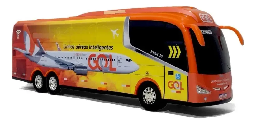 Miniatura Ônibus Gol Linhas Aéreas Inteligente Inzar I6