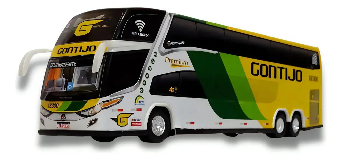 Miniatura Ônibus Gontijo Transportes 3 Eixos - Black Friday