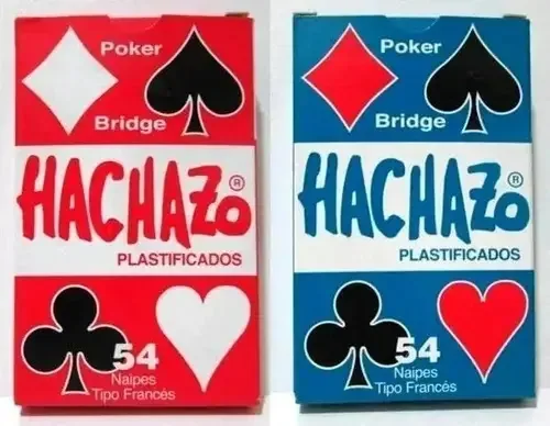 Cartas de pôquer laminadas Hachazo X 54 e cartas em uma caixa