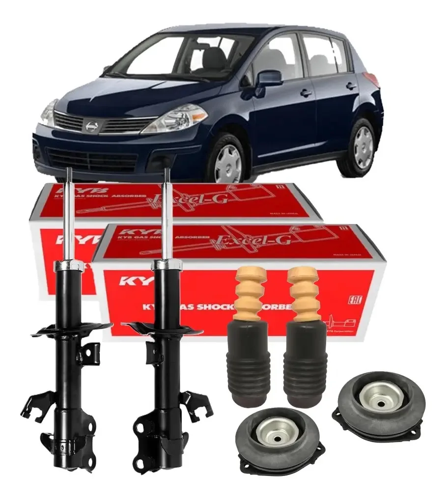 Par Amortecedores Kayaba + Kits Completo C/rol. Nissan Tiida