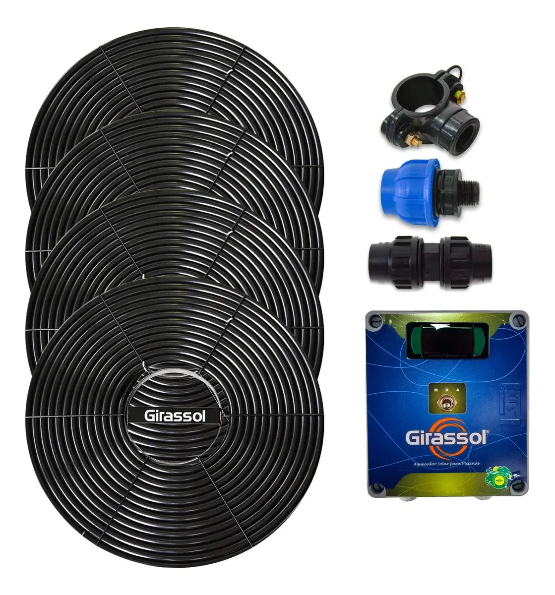 Aquecedor Coletor Solar Girassol Piscinas 16 Mil Lt + Painel