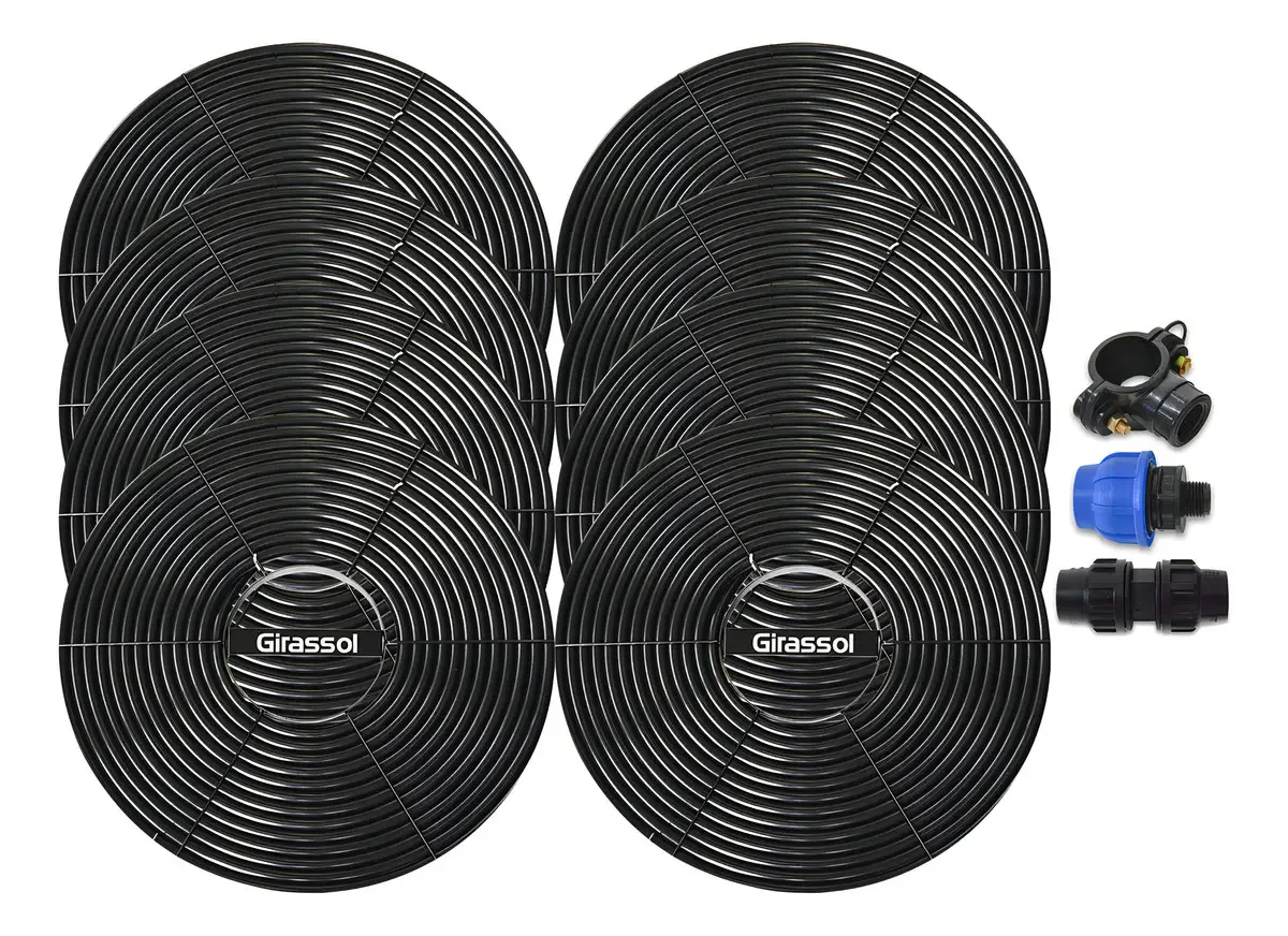 Kit Aquecimento Solar Para Piscina - 8 Placas A1 Girassol